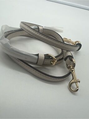 NEW COACH Ivory Leather Gold Hardware Thin Replacement Bag Strap